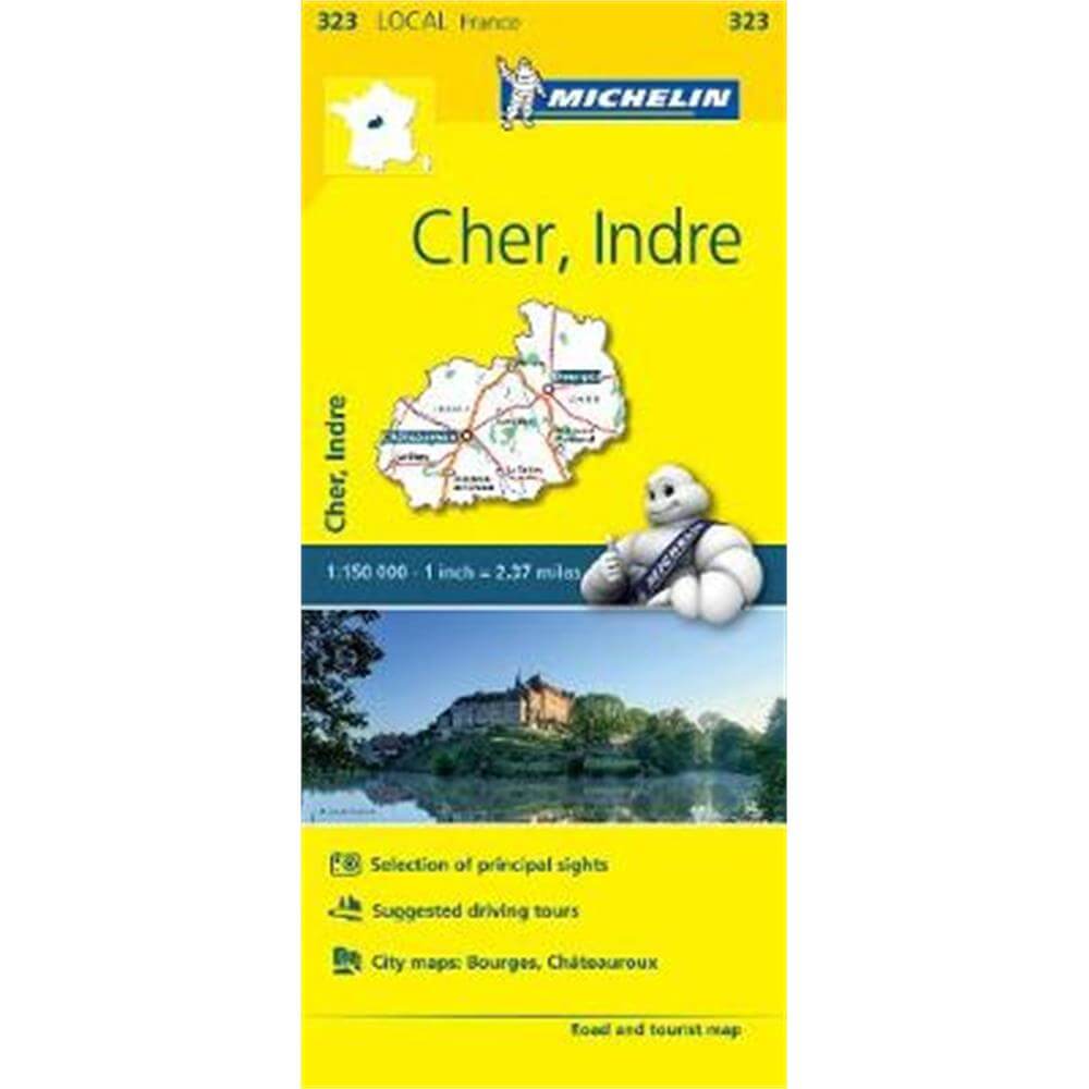 Cher, Indre - Michelin Local Map 323